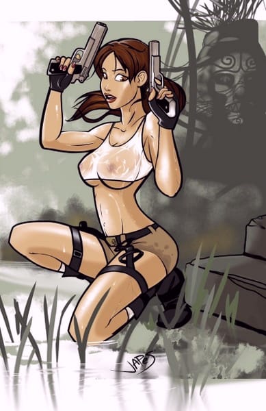 Lara Croft - недитячі картинки арт еро (МАЛЮНКИ)